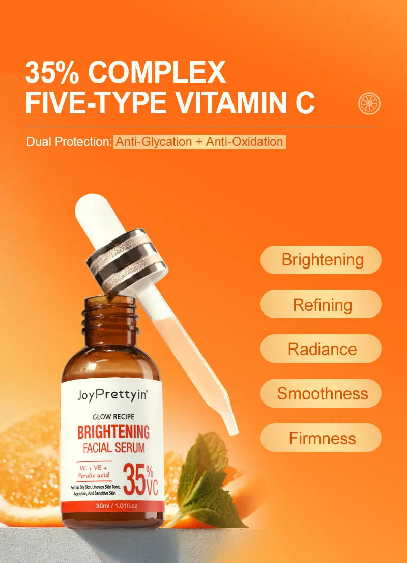 Vitamin C Brightening Facial Serum – Hyaluronic Acid, Anti-Aging & Dark Spot Care | Korean Skin Care
