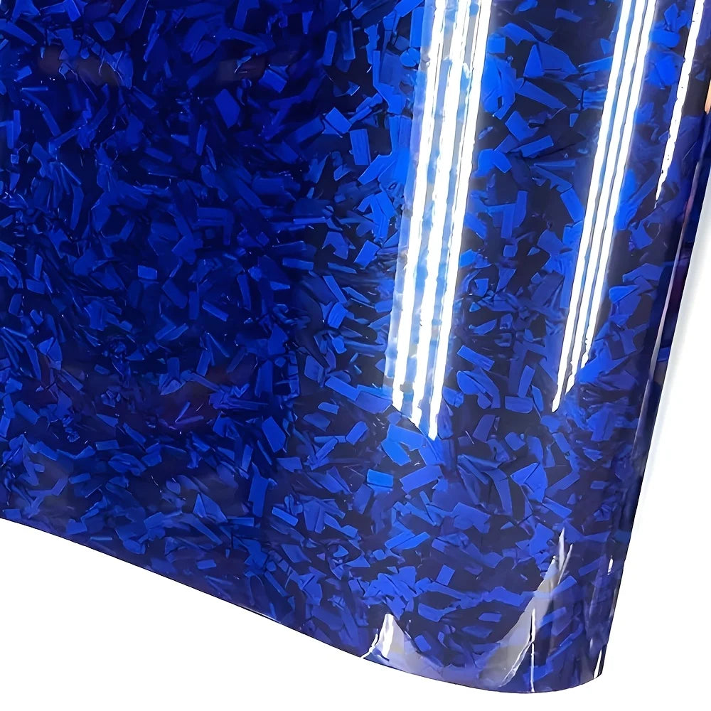 10/20/30/40/50 X 150cm Ultra Glossy Forged Carbon Fiber Vinyl Car Wrap Sticker Film Durable Weatherproof Sticker Easy to Install
