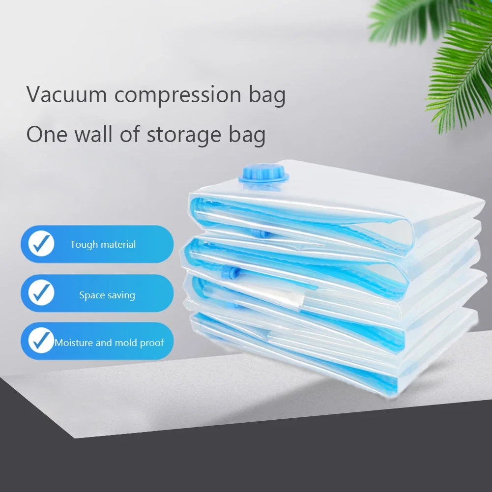Vacuum Bag With Valve & Pump for Clothes Storing Large Plastic Compression Empty Bag Travel Accessories Storage Contain