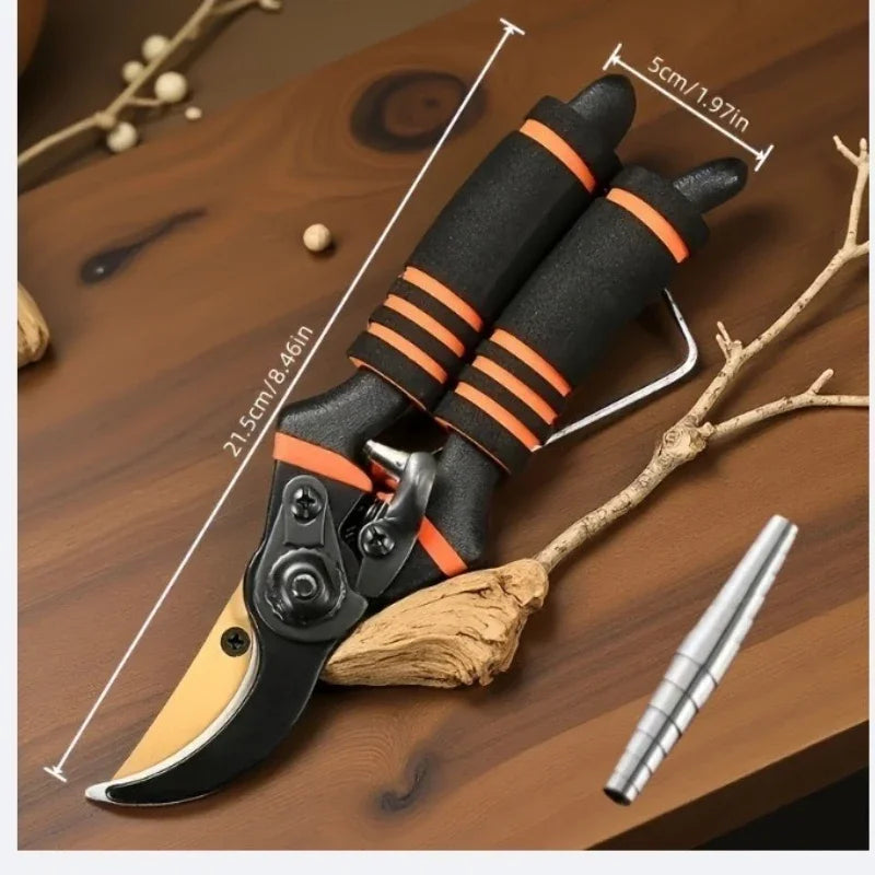 Heavy-Duty Pruning Shears with SK-5 Blade — Garden Tree Trimmer