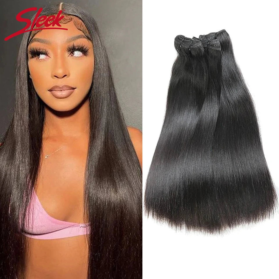 Sleek Brazilian Straight Hair Double Drawn Natural  Human Hair Weave Bundles Remy  Honey Blonde 613 6# 8# Human Hair Bundle