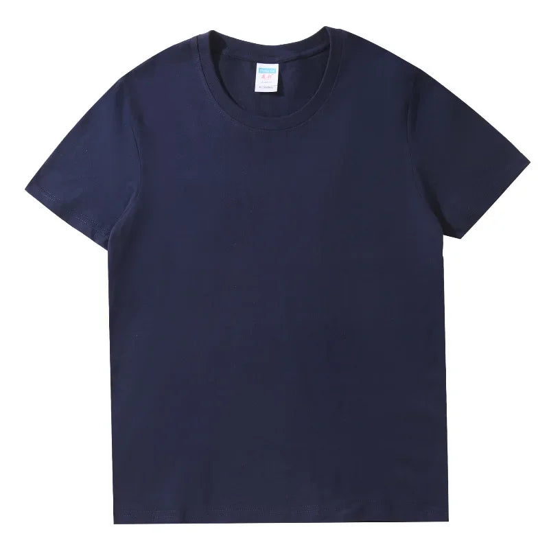 Women's 100% Cotton Loose Tee — Solid O-Neck Short-Sleeve Casual Summer Top