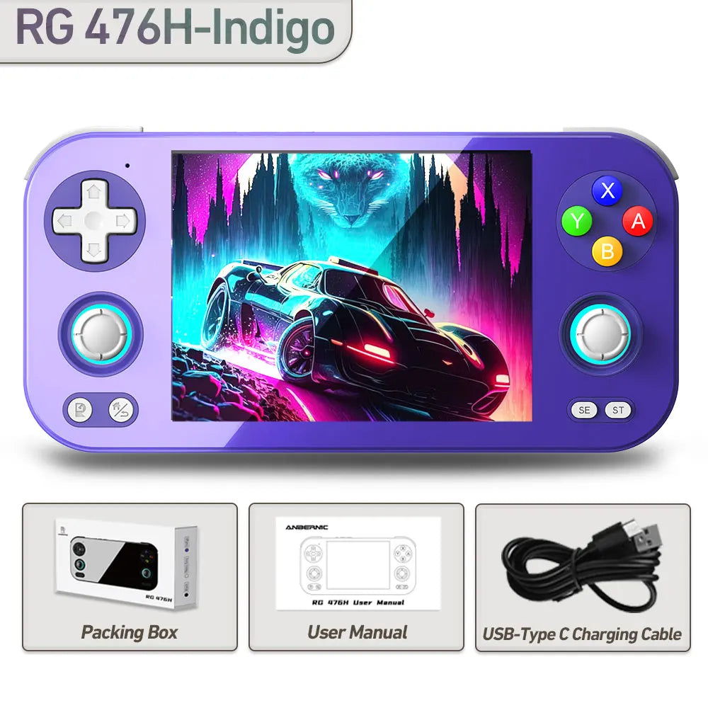 ANBERNIC RG 476H Retro Game Console 4.7-inch LTPS In-Cell display Android 13 Unisoc T820 Processor Video Games RG476H Streaming