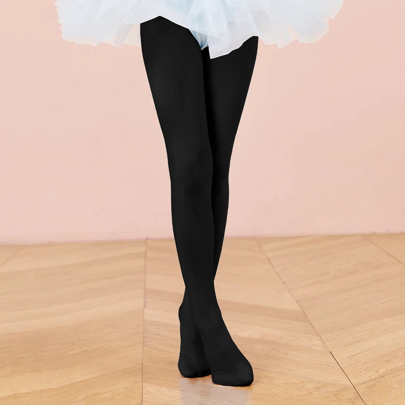 Girls High Waist 90D Soft Ballet Leggings Adult Solid Color Stockings 10 Colors Toddler Kids Dance Students School Footed Tights