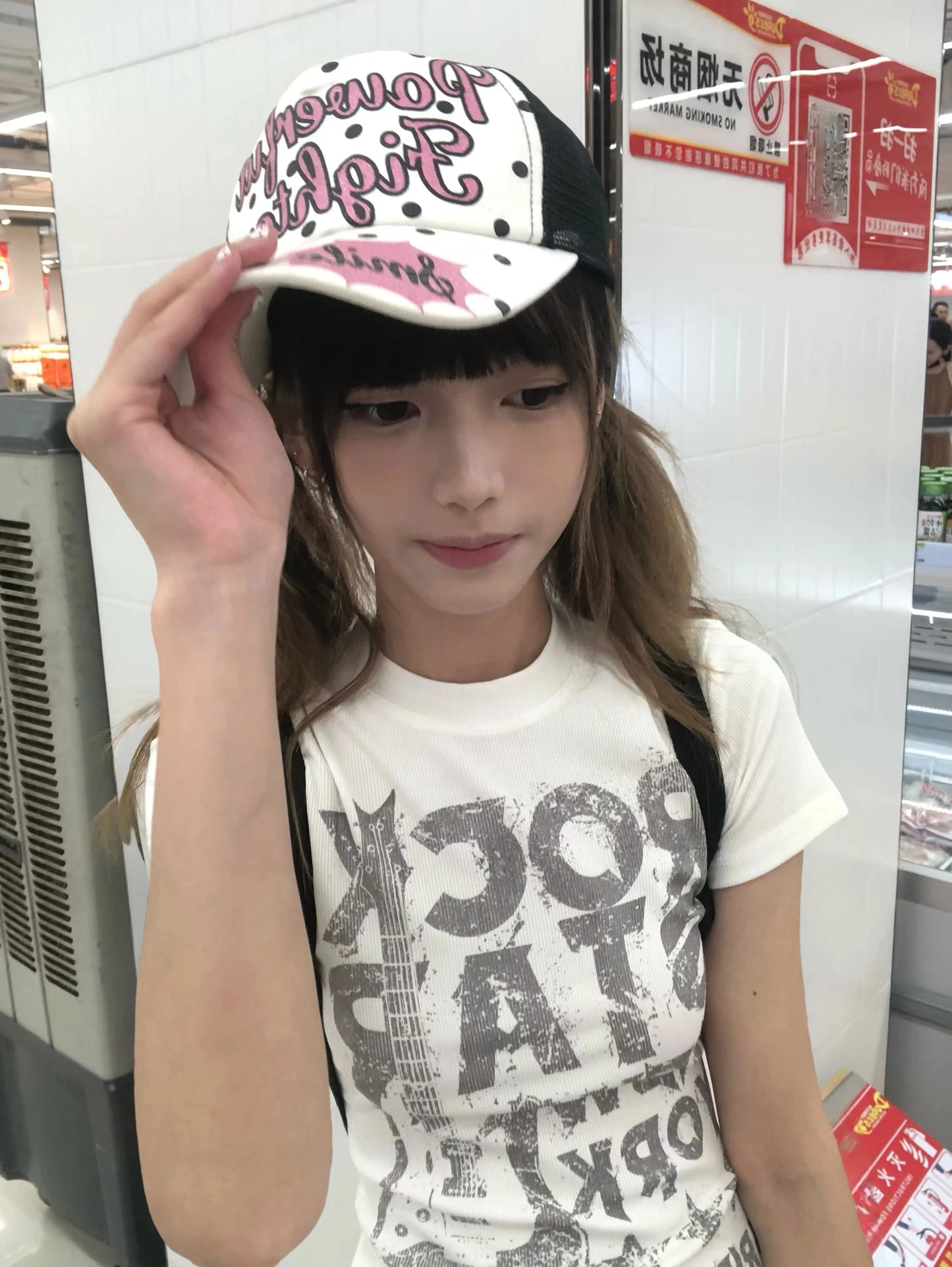 Karrram Japanese Y2k Letter Print T-shirt 2000s Style Short Sleeve Crop Top Vintage Harajuku Ribbed Tee Shirt American Retro 90s