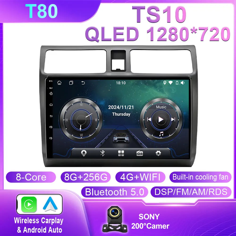 Android 16 Car Radio For Suzuki Swift 2003 - 2006 2007 2008 2009 2010 Multimedia Player Stereo Carplay AUTO Head Unit WIFI 4G BT