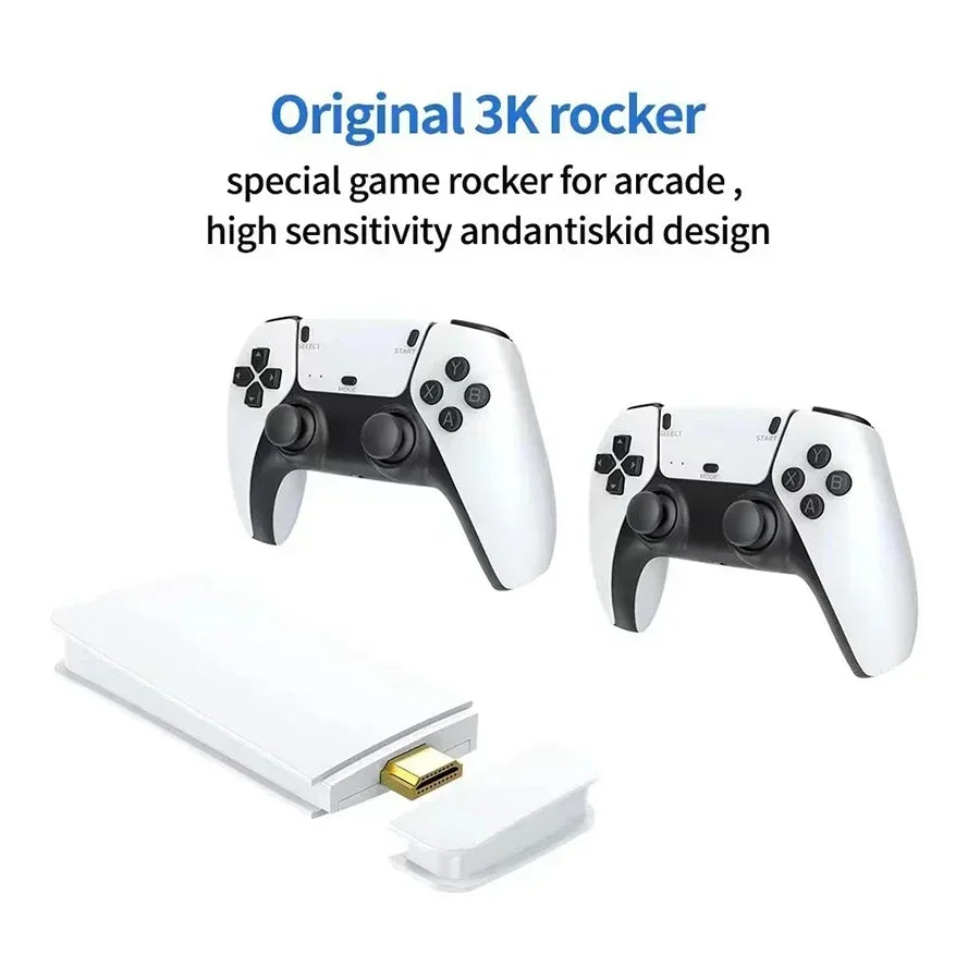 Wireless Gamepads M15 Game Stick Mini TV Handheld Game Console Video Game 256G 20000Plus Retro Game HD Output Two Player for PS1