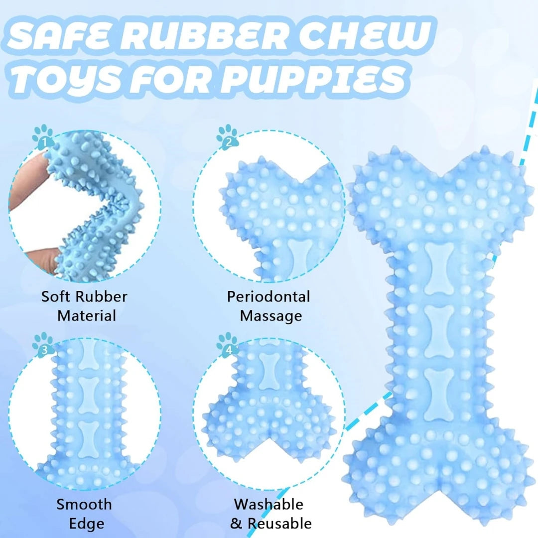 3-Pack Puppy Chew Toys - Soft Rubber & Rope Set – photo 5