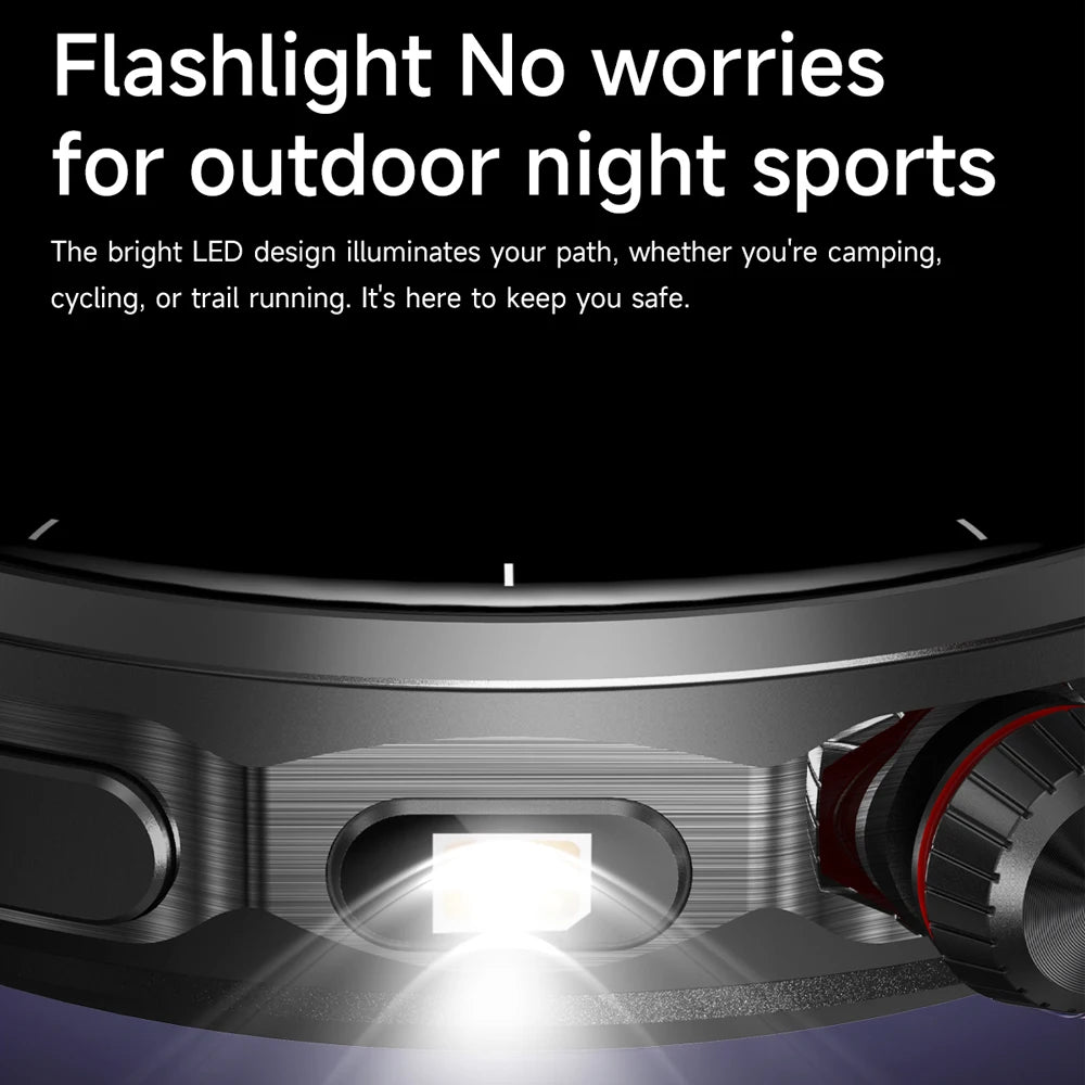 2026 G6 Max Smartwatch – 1000mAh Battery, Bluetooth Call, GPS Tracking & LED Flashlight | Men
