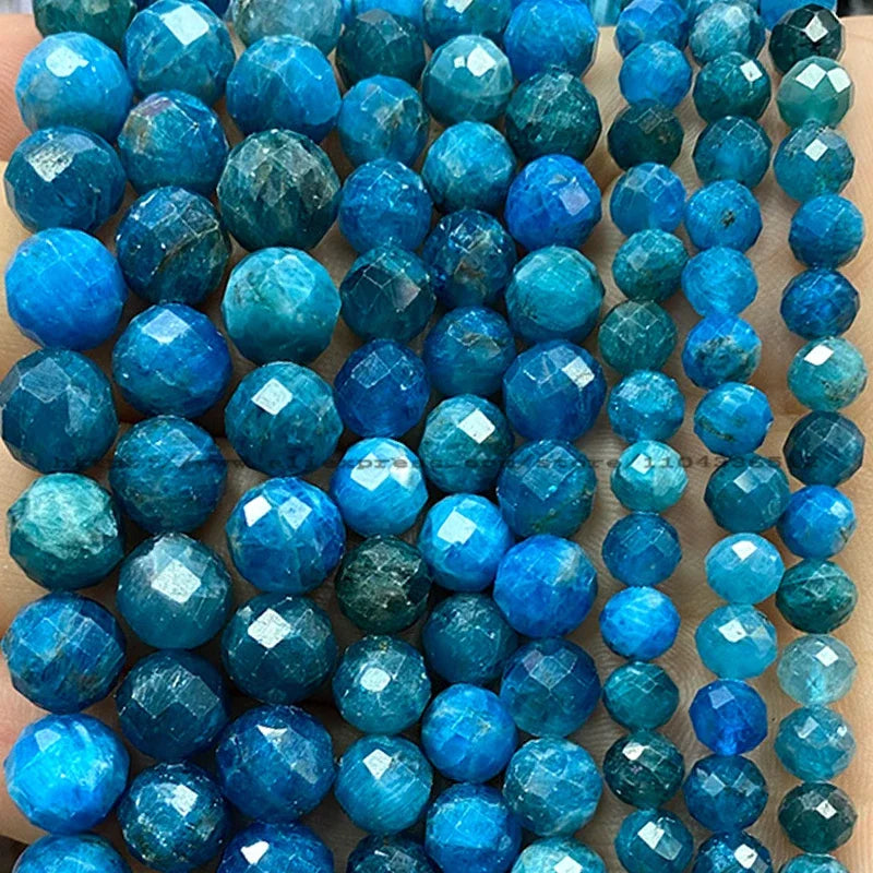 Natural Gem Stone Faceted Round Red Garnet Loose Spacer Beads for Jewelry Making Diy Earrings Bracelets Charms Accessories