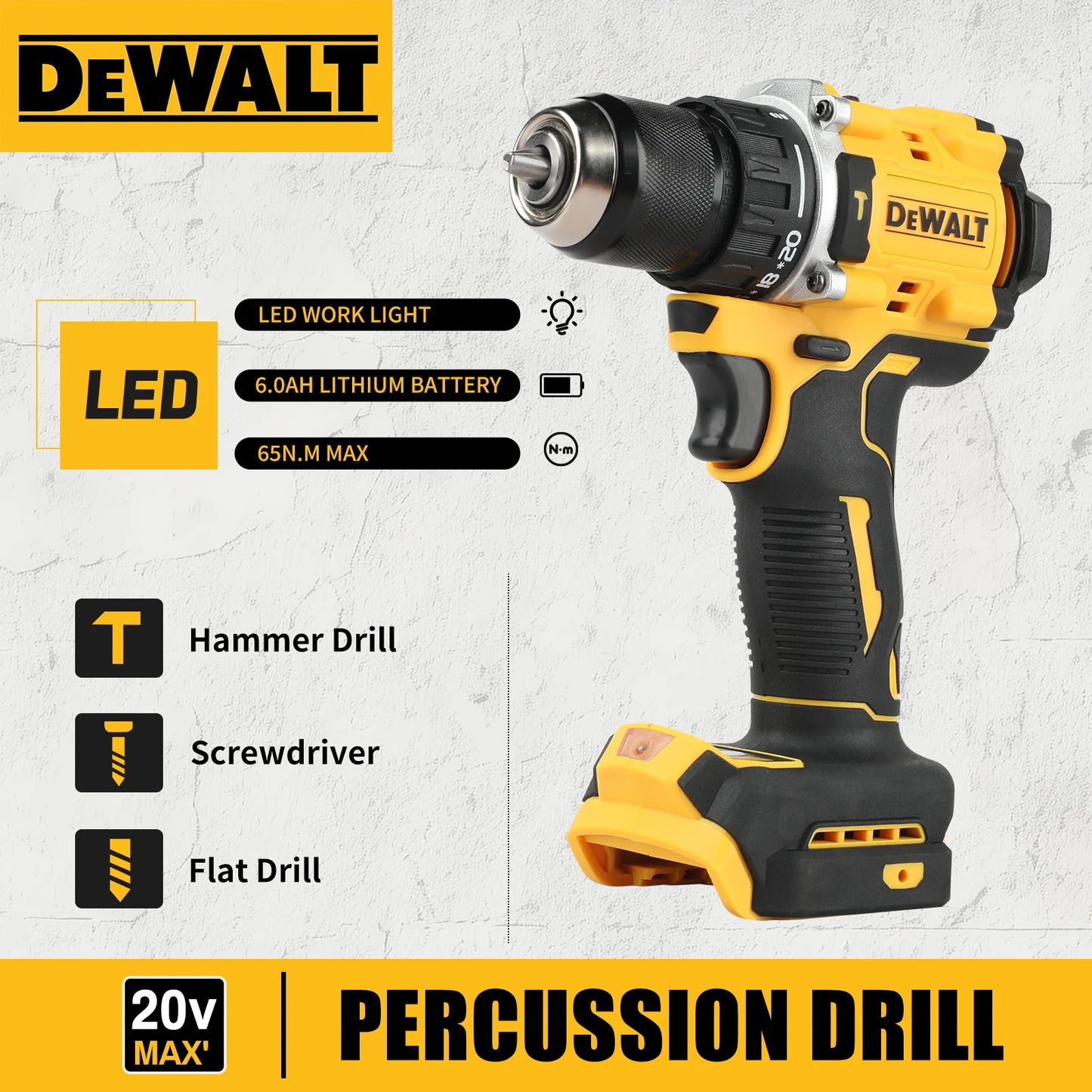 DeWalt DCD805 20V Brushless Cordless Impact Drill & Driver – Power Tool (Tool Only)