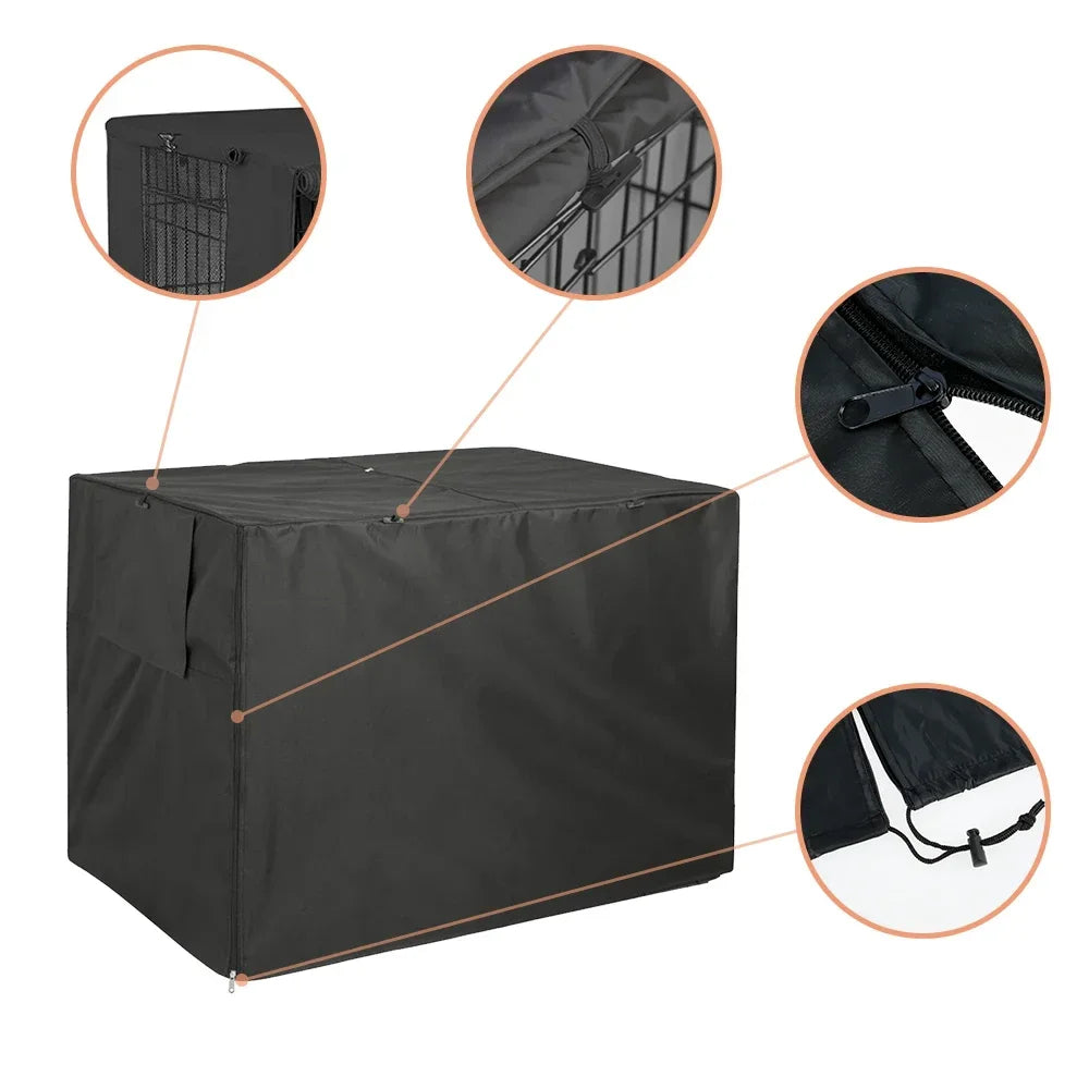 Rainproof Outdoor Crate Cover - Breathable Kennel Cover