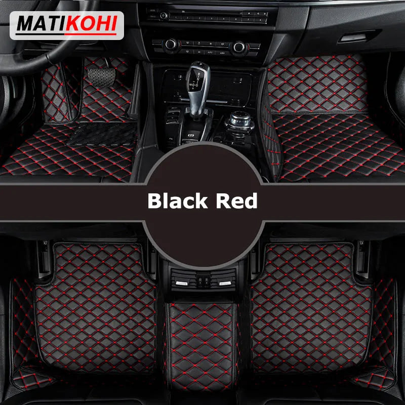 Custom-Fit Leather Car Floor Mats for Ford F-150 2009–2023 (Full Set)