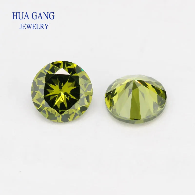 5A Cubic Zirconia Stone Multicolor Round Shape Brilliant Cut Loose CZ Stones Synthetic Gems Beads For Jewelry1.0~20mm AAAAA