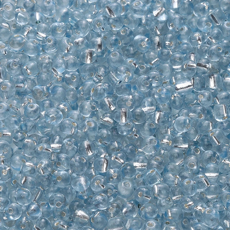 110pcs 4mm Silver Lined Seed Beads Water Drop Shape Czech Glass Beads For DIY Jewelry Making Crafts Charms Bracelets Accessories
