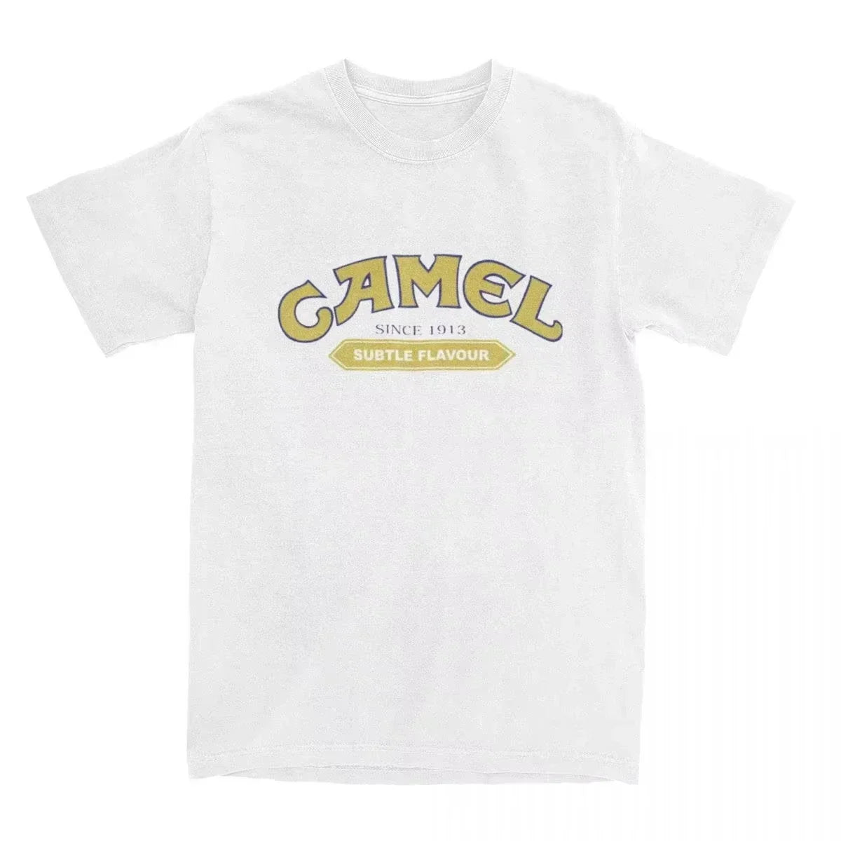 Retro Car Camel Cigarettes T-Shirt Vintage Cotton Tops Tees Short Sleeve Casual Streetwear Men Women Clothing Harajuku