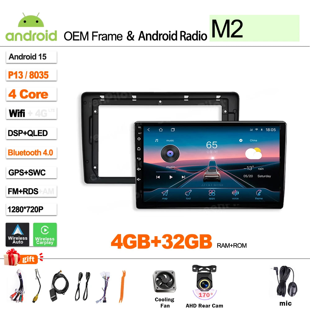 Android 16 for Car Radio Citroen Berlingo B9 Peugeot Partner 2008-2019 Multimedia Video Player 2 din Carplay Touch Screen 8 Core