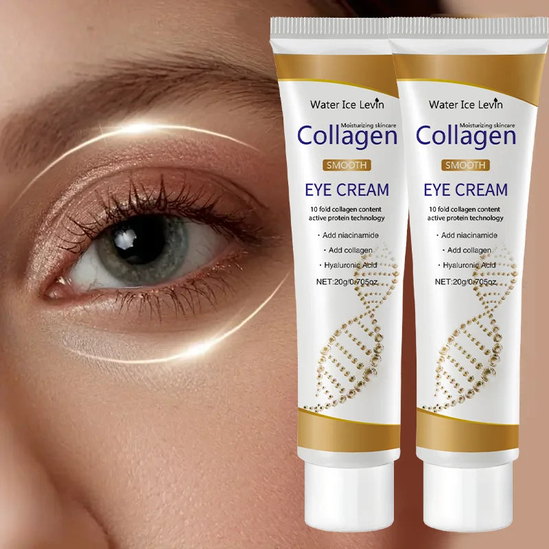 Water Ice Levin Collagen Eye Serum – Anti Dark Circles, Eye Bags & Puffiness | Firming & Moisturizing Eye Cream | CPNP Certified