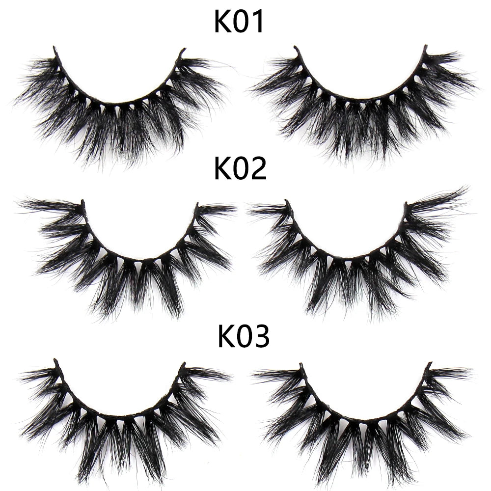 FOXESJI Makeup Eyelashes 3D Mink Eye Lashes Fluffy Soft Wispy Natural Lashes Extension Reusable Fake Lashes Mink False Eyelashes