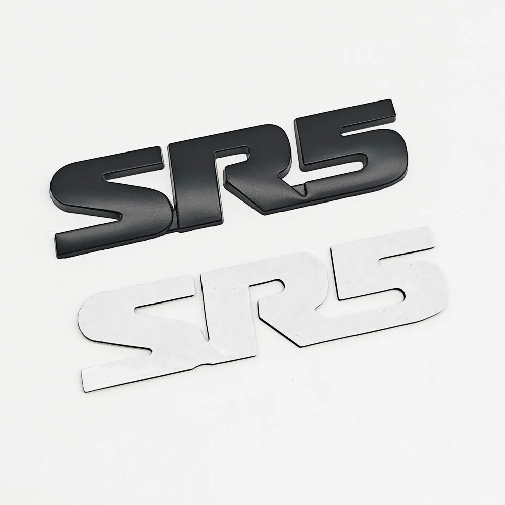 3d Metal Letters Logo SR5 Emblem Car Fender Door Side Badge SR5 Sticker for Toyota Tundra Hilux Tacoma 4runner SR5 Acessories