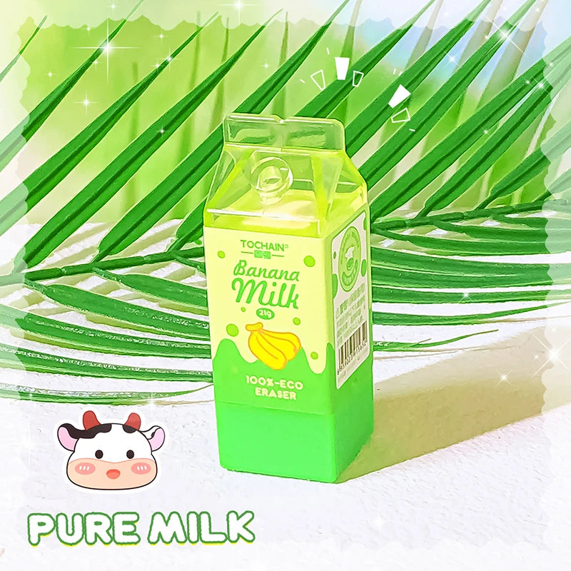 cute Aesthetic stationery back to school supplies stationery Kawaii  Erasers milk rubber teacher supplies school stuff equipment
