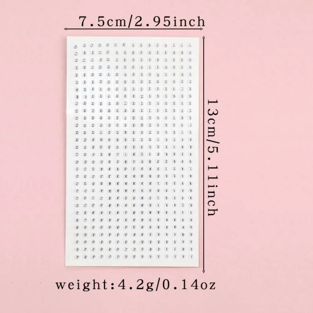 2mm Facial Gem Hair Gem Sticker Eyebrow Gem Sticker Diamond Sticker Concert Look Face Gems