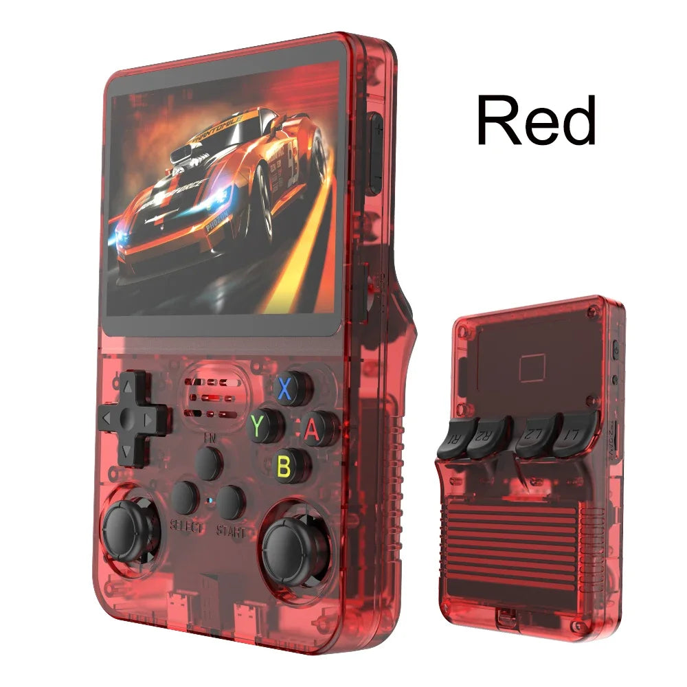 R36S 128G Retro Handheld Game Console Linux System 3.5Inch IPS Screen Portable Pocket Video Player 2 Joystick 64G Kid Gift