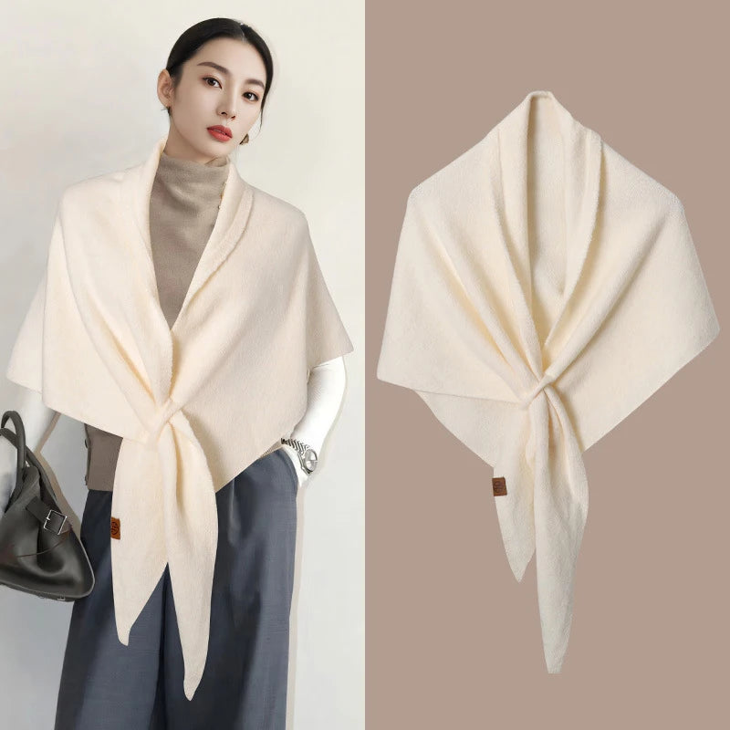 Women's Knit Triangle Shawl - Warm Neck and Shoulder Wrap