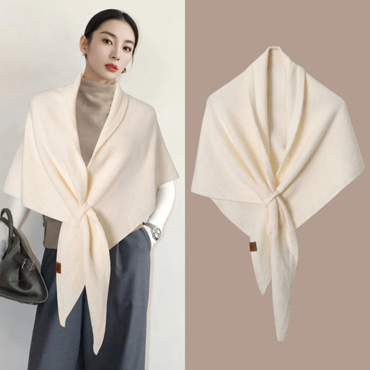 Women's Knit Triangle Shawl - Warm Neck and Shoulder Wrap