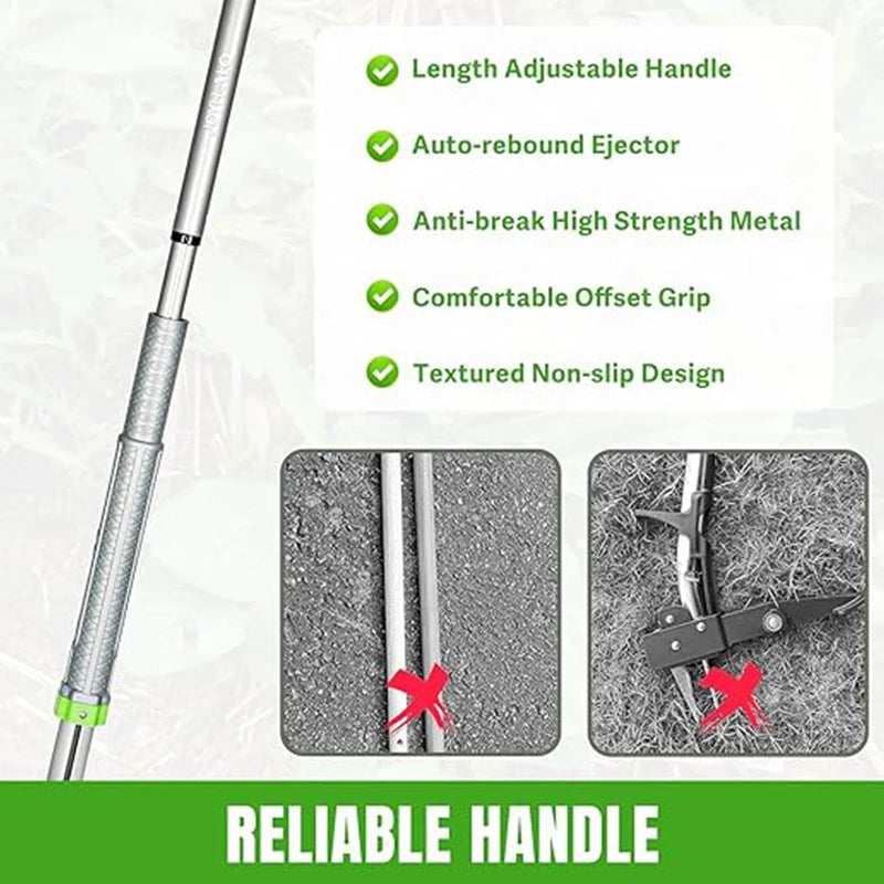 2025The Garden Manual Weeding Tool Smoothly Removes Weeds Without Bending Over With a Long Pedal sharp 4-paw Weeder