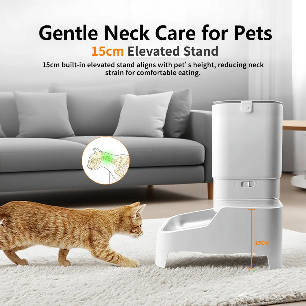 FURPIPI Smart Pet Feeder with 1080P Elevated Camera – Tuya App Control | 4.5L Auto Cat & Dog Food Dispenser