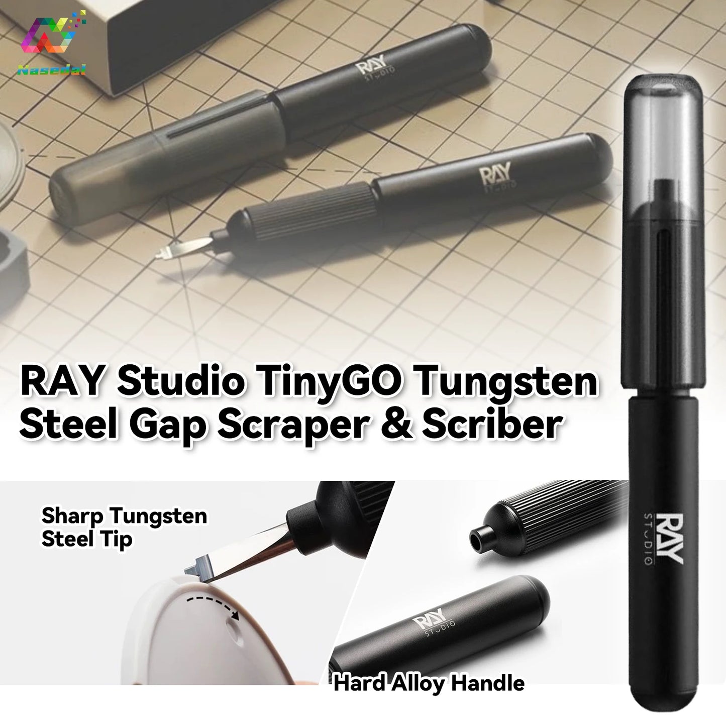 RAY Studio TinyGo Modeling Stepped Scraper for Gundam Military Scale Model Making Curved Step Scraper Kits Hobby DIY Craft Tool