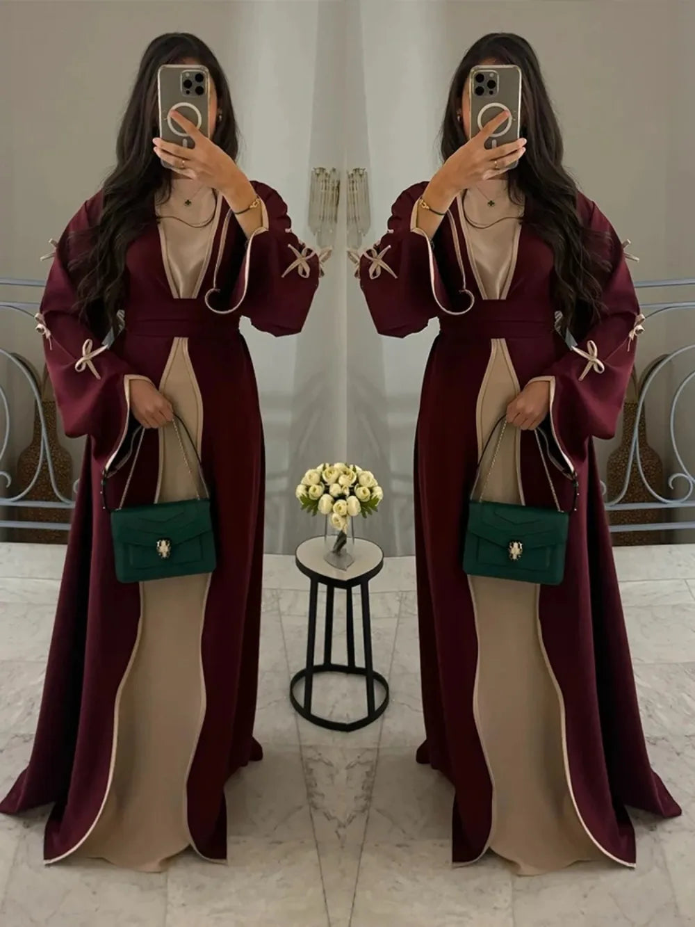 Eid Bow Abaya Women Cardigan Dress Muslim Party Caftan Robe Jalabiya Morocco Dubai Kaftan Islam Vestidos Largos Ramadan 2026