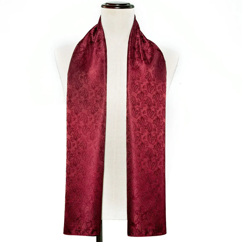 Men's Purple Paisley Long Scarf - 160cm Winter Wrap - photo 17