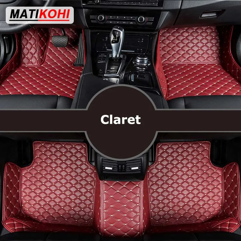 Custom-Fit Leather Car Floor Mats for Ford F-150 2009–2023 (Full Set)