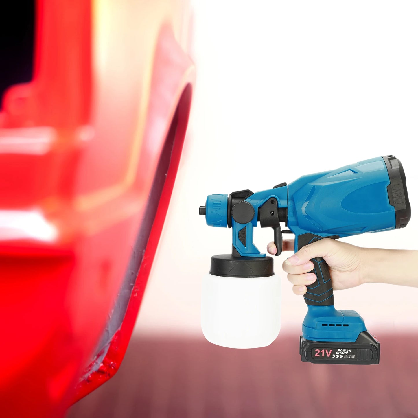 1 Set Mini Paint Sprayer Ergonomic Handle Long-Spray Distance 3 Spray Patterns Rechargeable Multipurpose Electric Handheld Powe