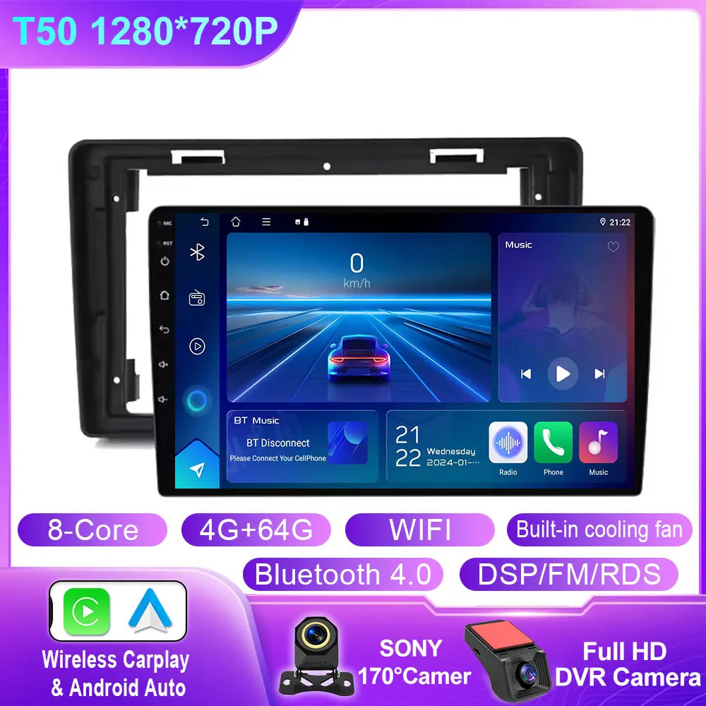 Car Stereo with Apple CarPlay & Android Auto, Compatible with Citroen C2 & C3 (2001-2010)