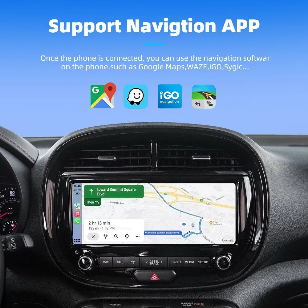 2 in 1 Wireless CarPlay Android Auto Adapter  Car Dongle Auto Connect Plug & Play for iPhone and Android Factory Wired Car