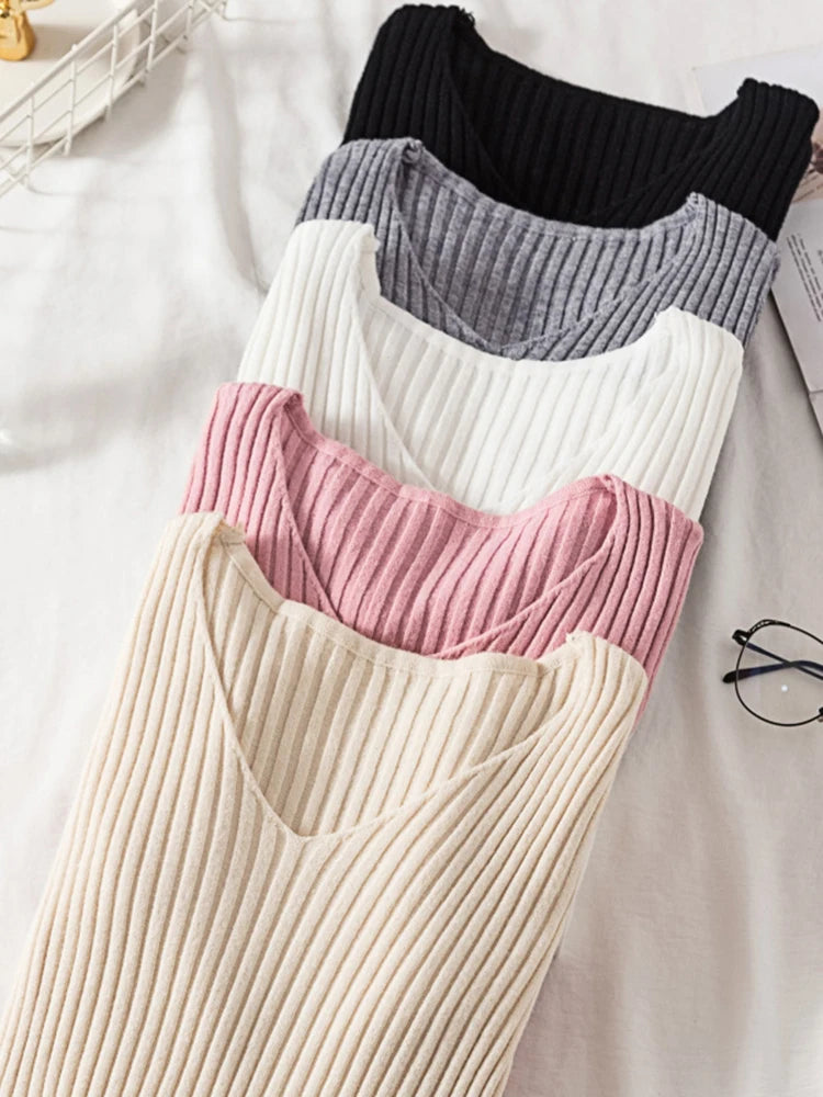 Women's V-neck knit pullover, casual sweater — view 9 of 20