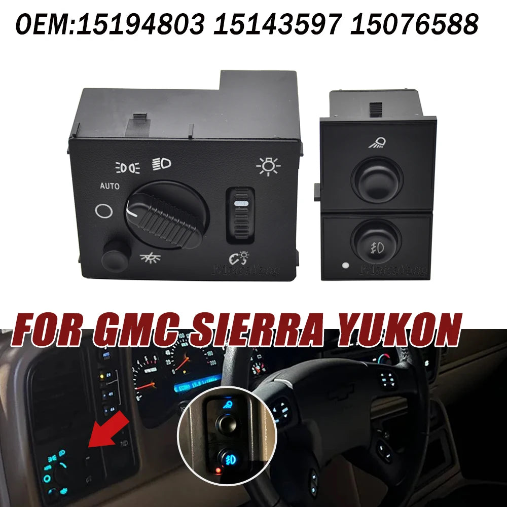 Headlight & Fog Lamp Control Switch — Chevrolet Silverado, Tahoe, Suburban, Avalanche & GMC Sierra/Yukon