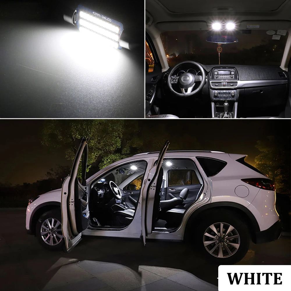 ABRIGHT Car LED Interior Light Canbus For Toyota Land Cruiser 100 Prado 120 150 Highlander CHR RAV4 Prius Avensis Corolla Auris