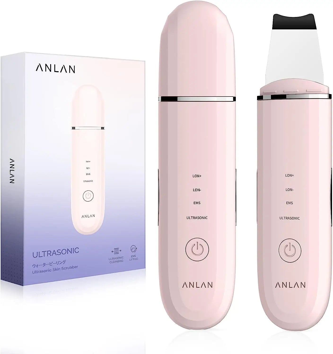 ANLAN Ultrasonic Skin Scrubber Facial Pore Cleansing Spatula Microcurrent Facial Lifting Ultrasonic Peeling Beauty Skincare Tool