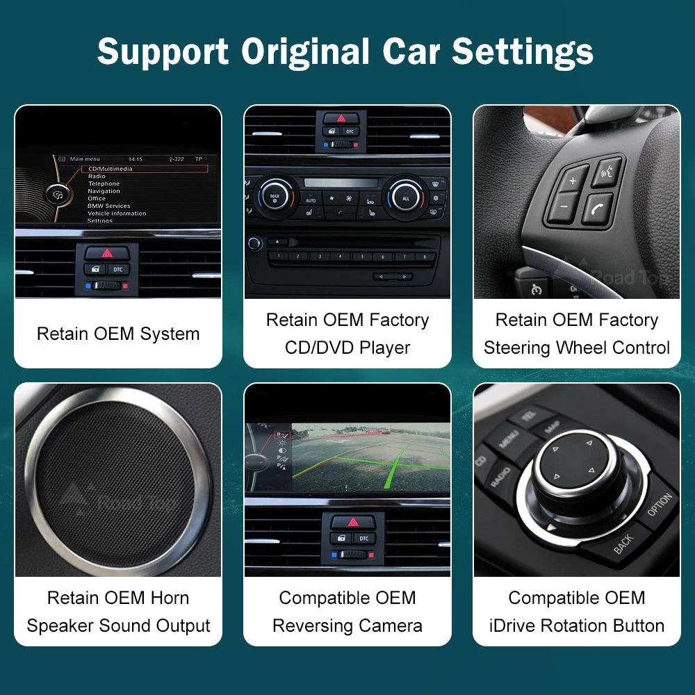 8.8'' Wireless CarPlay Android Auto For BMW Series 3 5 E60 E61 E90 E91 E92 E93 CCC CIC System Multimedia Display Screen