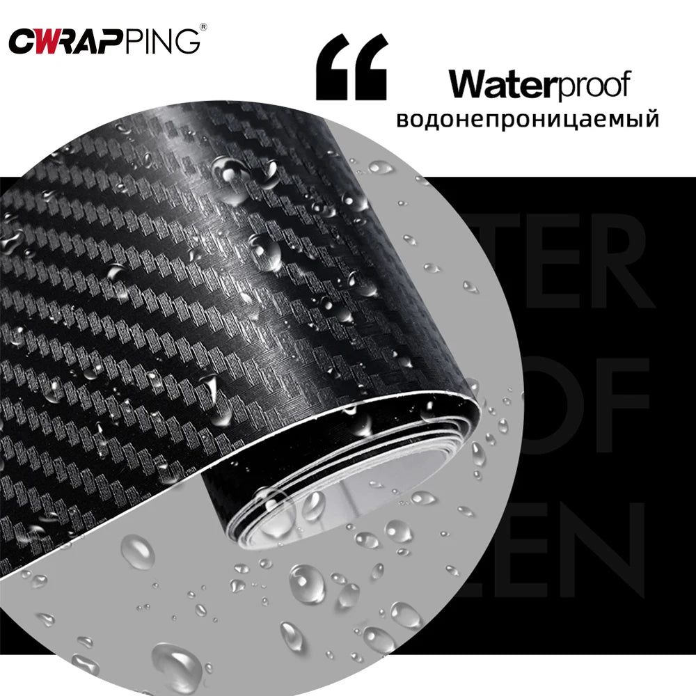 3D Carbon Fiber Car Sticker Anti-Scratch Waterproof Carbon Fiber Auto Door Sill Side Protector Stickers for Car Accessories