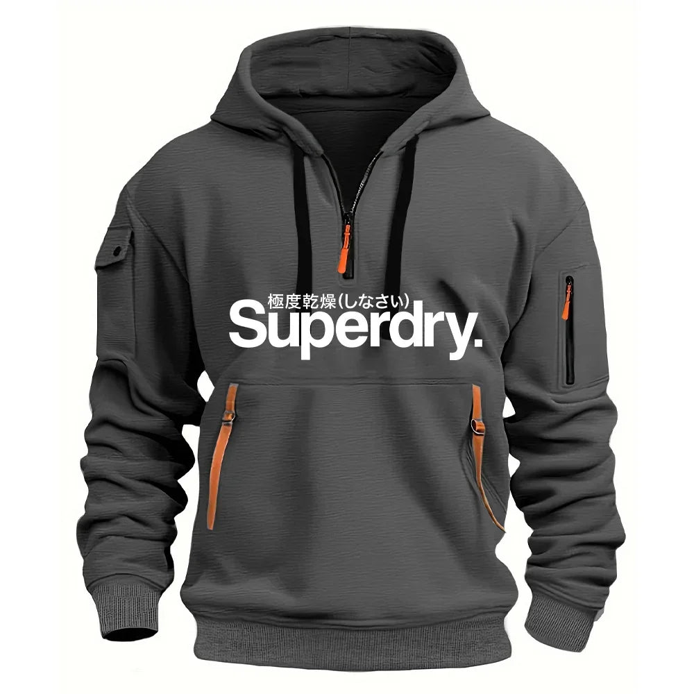 Men's Hooded Sweatshirt, Loose Pullover Hoodie
