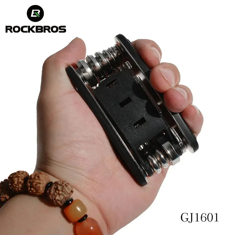 ROCKBROS Multi-Function Bicycle Repair Tool Kit Portable Hex Spoke Screwdriver Wrench Mountain Road bike Cycling Tool Sets Black
