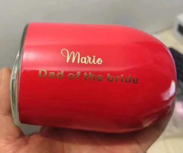 Personalized Your Text & Logo Wine Tumblers Stainless Steel Vacuum Insulated Travel Mug with Lid, Custom Birthday Gift