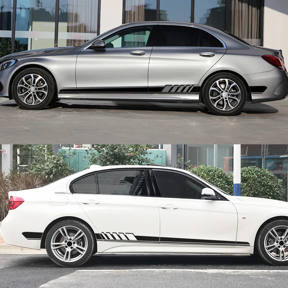 Car Side Line Vinyl Decal – Compatible with Mercedes-Benz W203 W204 W205 W212, C-Class, GLC, CLA, GLA