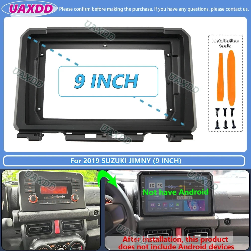 9" Dash Fascia & Wiring Harness Kit for 2019 Suzuki Jimny — Android Stereo Install Frame