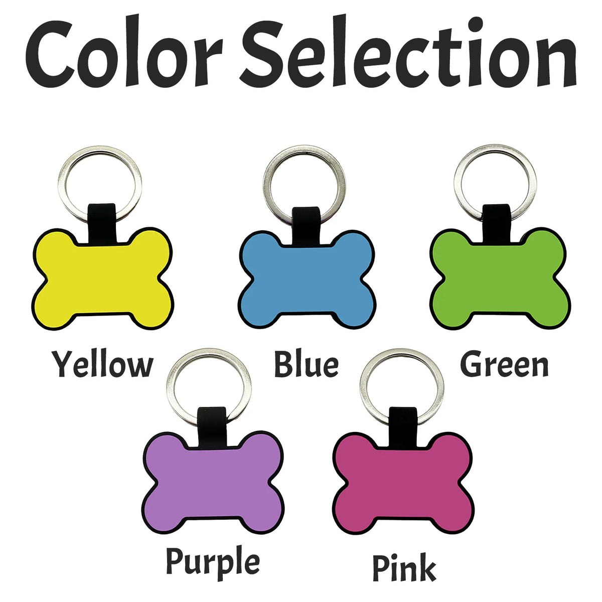 Silicone Bone Pet ID Tag - Double-Sided Engraved, Anti-Lost – photo 3